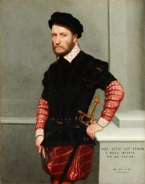 Don Gabriel de la Cueva, Herzog von Alburquerque, spanischer Gouverneur von Mailand, 1560 von Giovanni Battista Moroni | Leinwand Kunstdruck