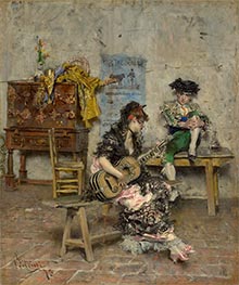Gitarrenspieler, 1872 von Giovanni Boldini | Leinwand Kunstdruck