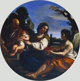 Rest on the Flight into Egypt, 1624 by Guercino | Canvas Print