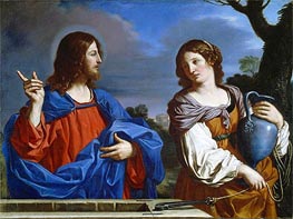 Christ and the Woman of Samaria, c.1640/41 by Guercino | Canvas Print