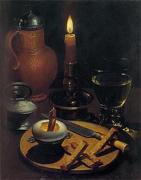 Still Life with Candle, 1630 von von Wedig | Leinwand Kunstdruck