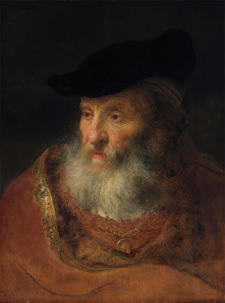 Kopf eines alten Mannes, c.1642 | Govert Flinck | Giclée Leinwand Kunstdruck