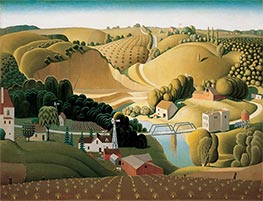 Stone City, Iowa | Grant Wood | Painting Reproduction