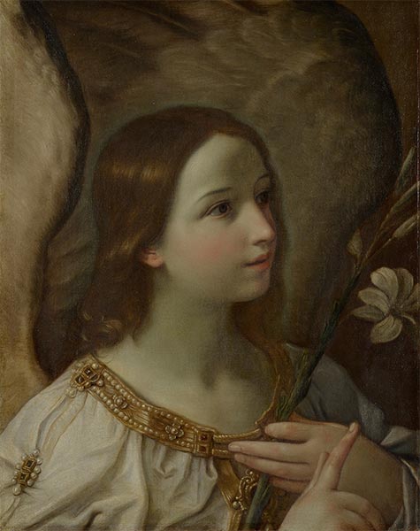 Engel der Verkündigung, c.1628/29 von Guido Reni | Leinwand-Kunstdruck