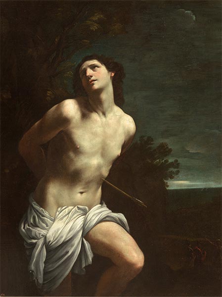 Heiliger Sebastian, c.1617/18 von Guido Reni | Leinwand-Kunstdruck