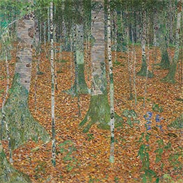 Birch Woods, 1903 by Klimt | Canvas Print