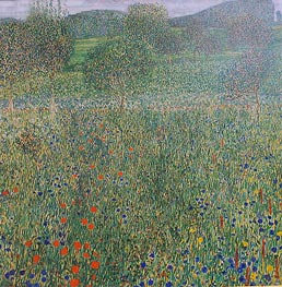 Field of Flowers (Orchard) | Klimt | Gemälde Reproduktion