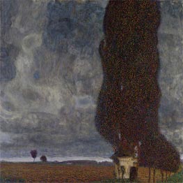 Die große Pappel II (aufkommender Sturm) | Klimt | Gemälde Reproduktion