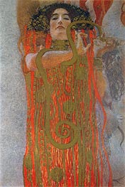 Hygieia (detail from Medicine), c.1900/07 by Klimt | Canvas Print