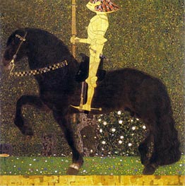 The Golden Knight (Life is a Struggle), 1903 by Klimt | Canvas Print