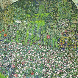 Garden Landscape with Hilltop, 1916 by Klimt | Canvas Print