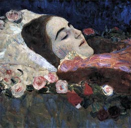 Ria Munk on Her Deathbed, 1912 by Klimt | Canvas Print