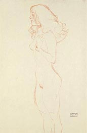 Standing Female Nude, c.1907 von Klimt | Papier-Kunstdruck