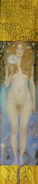 Nude Veritas, 1899 | Klimt | Giclée Leinwand Kunstdruck