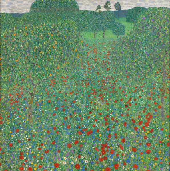 Poppy Field, 1907 | Klimt | Giclée Canvas Print