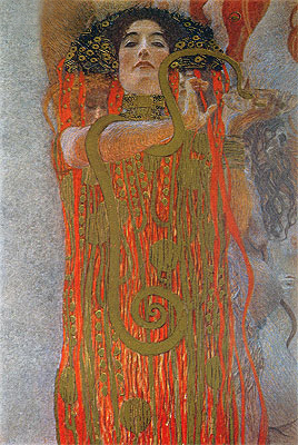 Hygieia (detail from Medicine), c.1900/07 | Klimt | Giclée Leinwand Kunstdruck