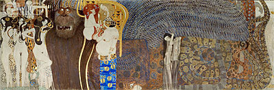 The Hostile Powers (The Beethoven Frieze), 1902 | Klimt | Giclée Leinwand Kunstdruck
