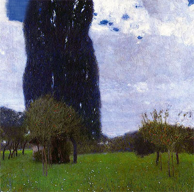 The Tall Poplar I, 1900 | Klimt | Giclée Leinwand Kunstdruck