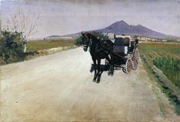 A Road near Naples, 1872 by Caillebotte | Canvas Print