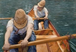 Oarsmen, 1877 by Caillebotte | Canvas Print