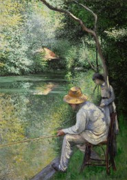 Fishing, 1878 by Caillebotte | Canvas Print
