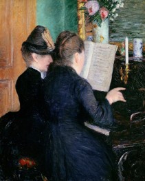 The Piano Lesson, 1881 by Caillebotte | Canvas Print
