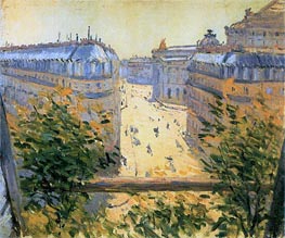 Caillebotte | Rue Halevy Balcony View, 1878 | Giclée Canvas Print