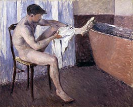 Man Drying his Leg, undated von Caillebotte | Leinwand Kunstdruck