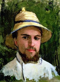 Self Portrait with Pith Helmet | Caillebotte | Painting Reproduction