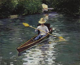 Caillebotte | Canoe on the Yerres River | Giclée Canvas Print
