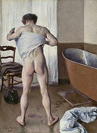 Mann bei seinem Bad, 1884 von Caillebotte | Leinwand Kunstdruck
