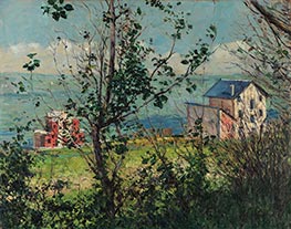 Landhaus in Trouville, 1882 von Caillebotte | Leinwand Kunstdruck