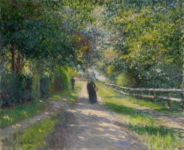 Avenue of the Villa des Fleurs in Trouville, 1883 by Caillebotte | Giclée Canvas Print