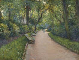Der Parc Monceau, 1877 von Caillebotte | Giclée Leinwand-Kunstdruck