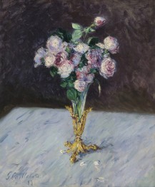 Bouquet of Roses in a Crystal Vase, 1883 | Caillebotte
