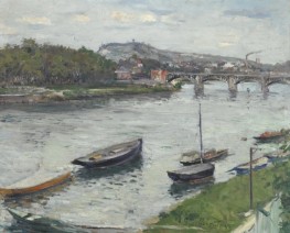 The Bank and the Bridge of Argenteuil, 1882 | Caillebotte