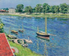 Die Seine bei Argenteuil, Boote vor Anker, 1883 | Caillebotte