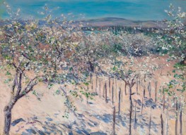 Obstgarten mit blühenden Apfelbäumen, Colombes, 1883 | Caillebotte