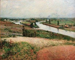 The Seine at the Tip of Épinay, c.1888 by Caillebotte | Canvas Print