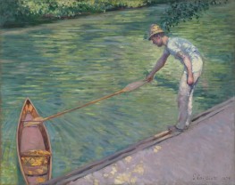 A Man Docking His Skiff, 1878 by Caillebotte | Canvas Print
