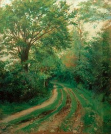 A Road, Also Road in Normandy, 1880 by Caillebotte | Paper Art Print
