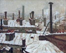 Snow-Covered Rooftops, 1878 by Caillebotte | Canvas Print