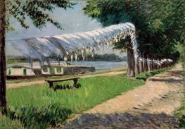 Drying Laundry At The Banks Of The Seine, Petit ..., c.1888/92 by Caillebotte | Canvas Print