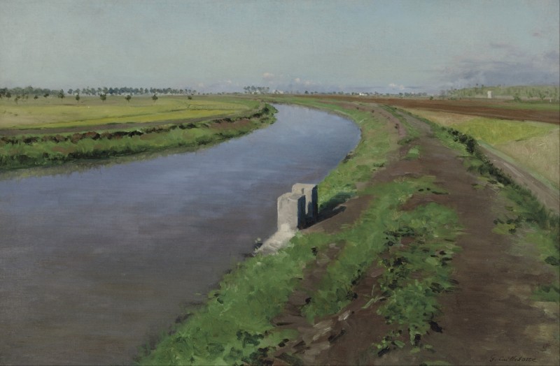 The Banks of a Canal, near Naples, c.1872 | Caillebotte | Giclée Canvas Print