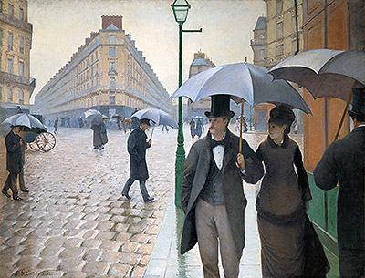 Paris Street; Rainy Weather, 1877 | Caillebotte | Giclée Leinwand Kunstdruck