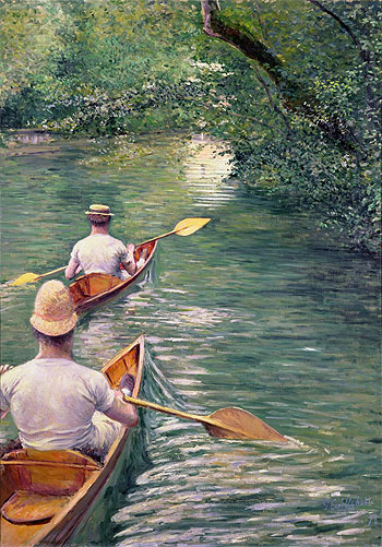 Perissoires (The Canoes), 1878 | Caillebotte | Giclée Canvas Print