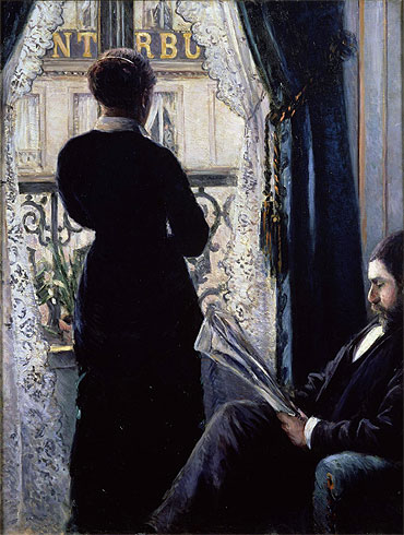 Interior, Woman at the Window, 1880 | Caillebotte | Giclée Leinwand Kunstdruck