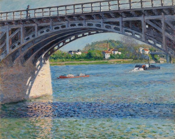 The Argenteuil Bridge and the Seine, c.1883 | Caillebotte