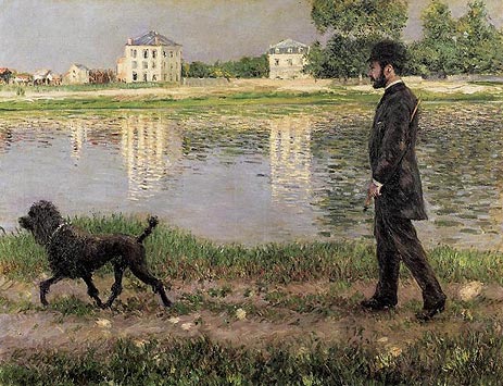 Richard Gallo and His Dog, at Petit Gennevilliers, 1884 | Caillebotte