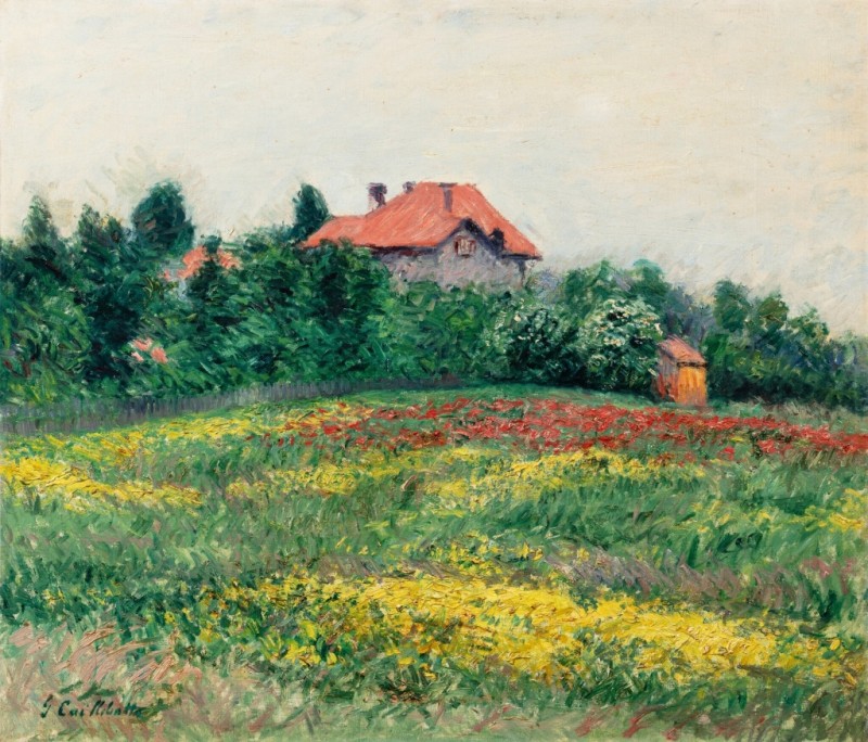 Wildwachsender Garten in Petit Gennevilliers, 1884 | Caillebotte | Giclée Leinwand-Kunstdruck